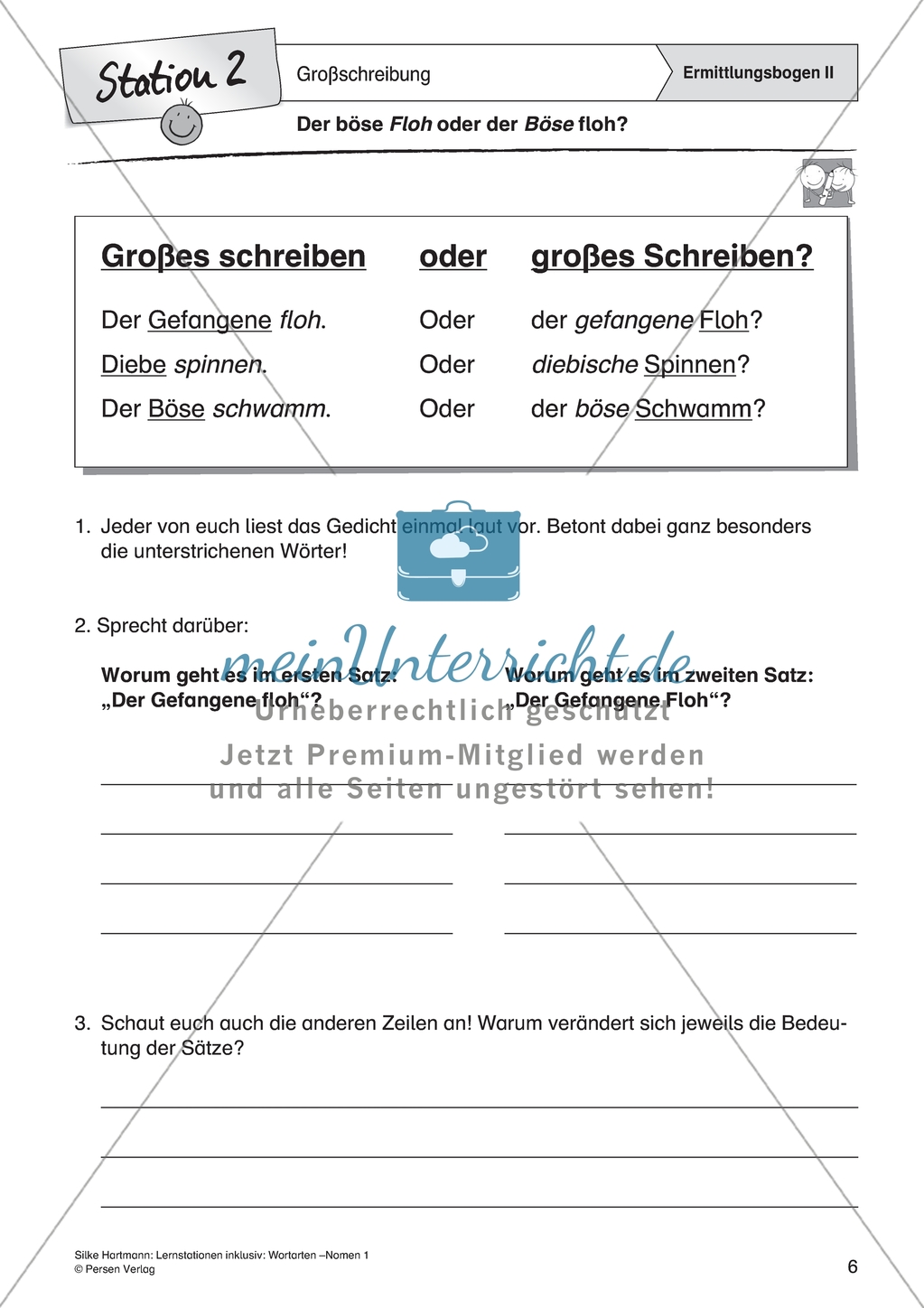 Wortarten: Nomen - Großschreibung Preview 3