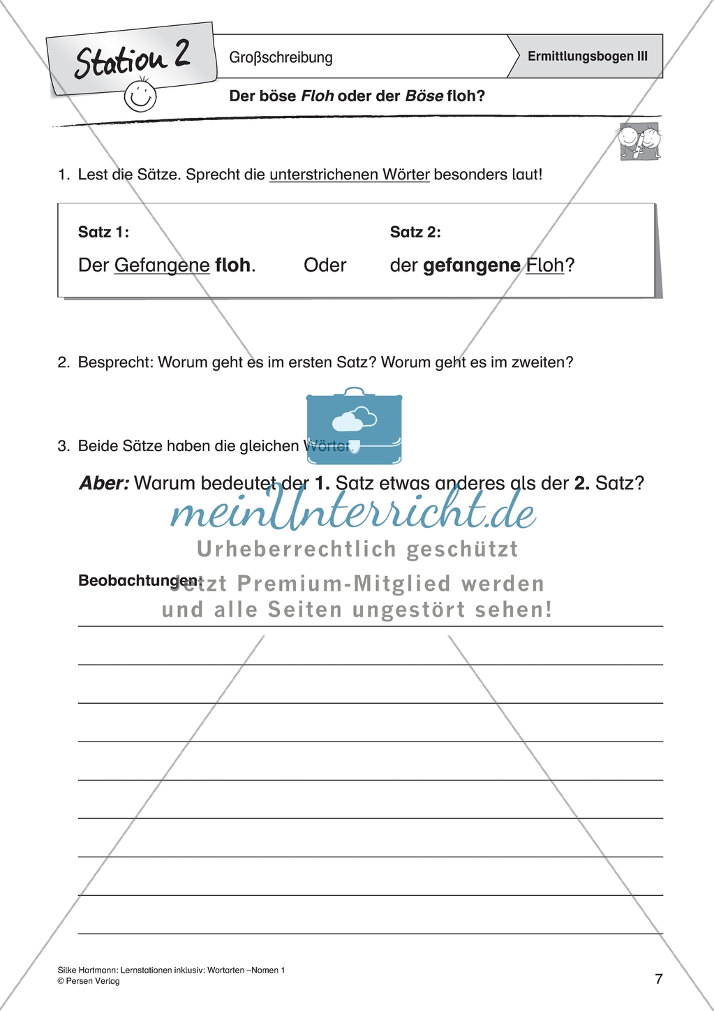 Wortarten: Nomen - Großschreibung Preview 4