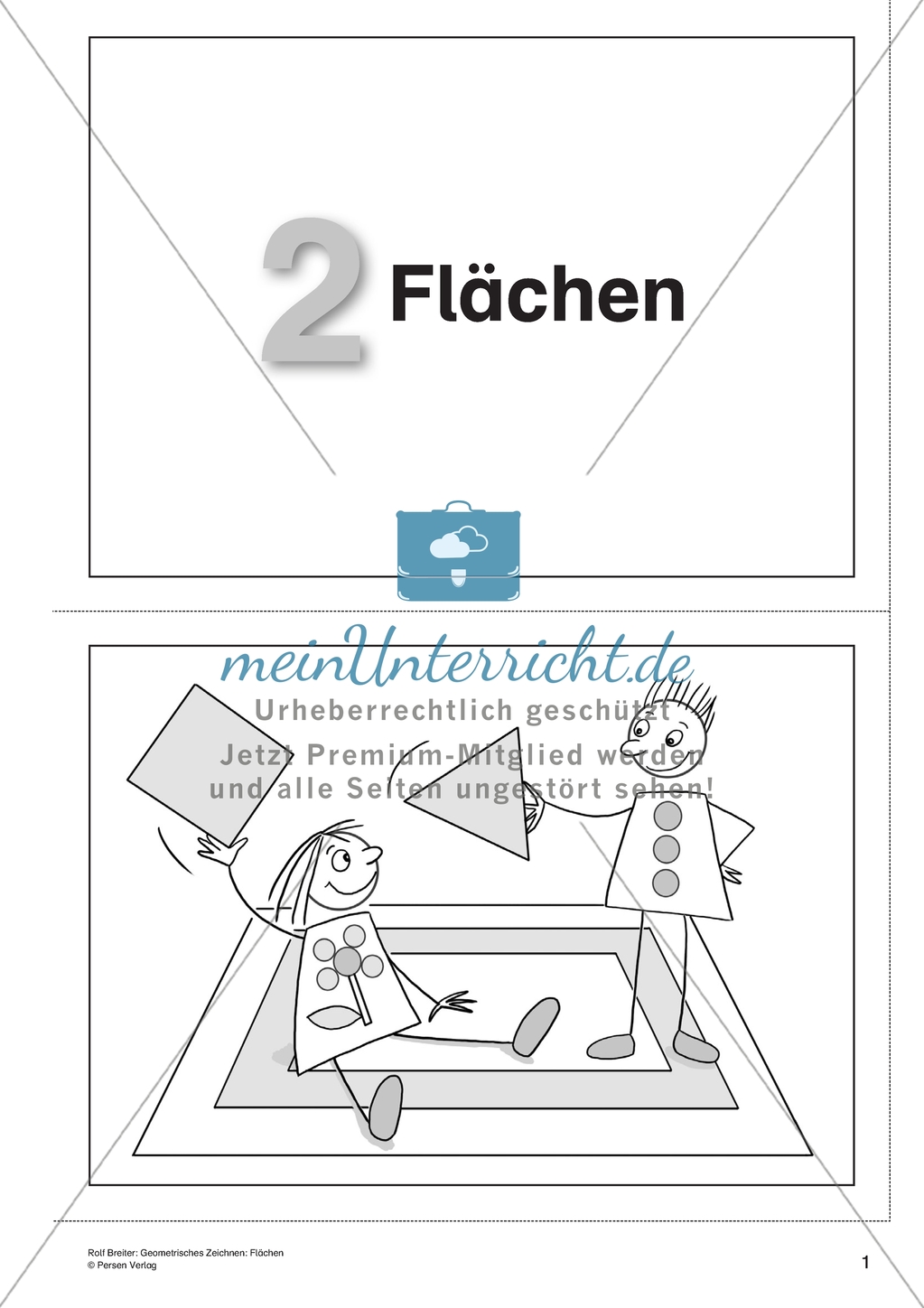 Geometrisches Zeichnen - Deckblatt zu Flächen Preview 1