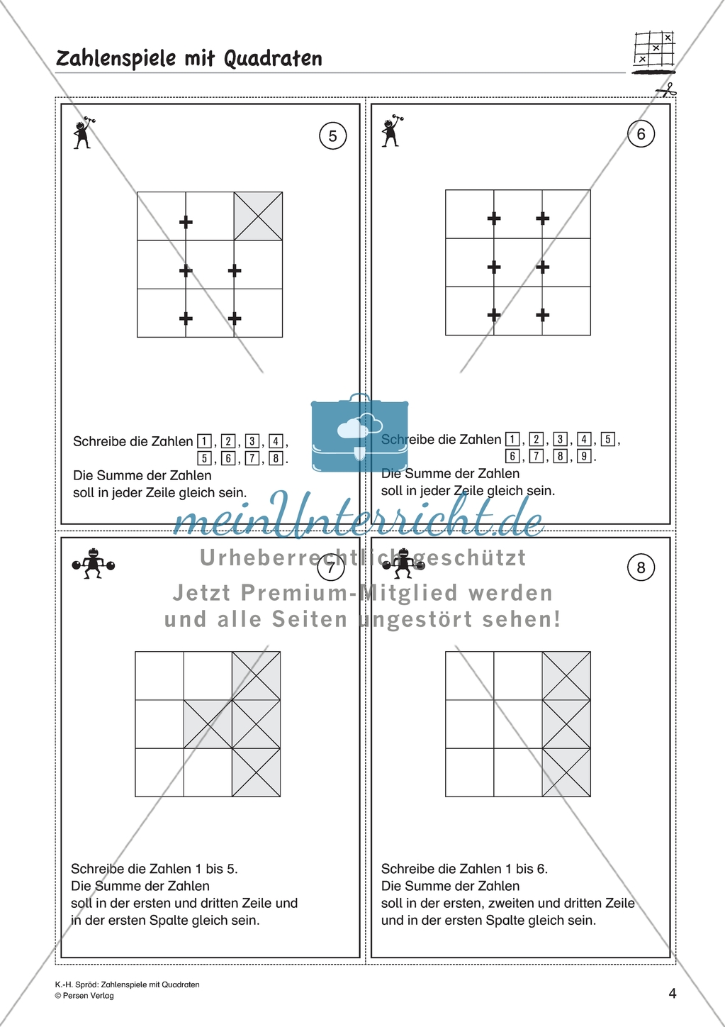 Zahlenspiel mit Quadraten auf niedrigem Anforderungsniveau Preview 2