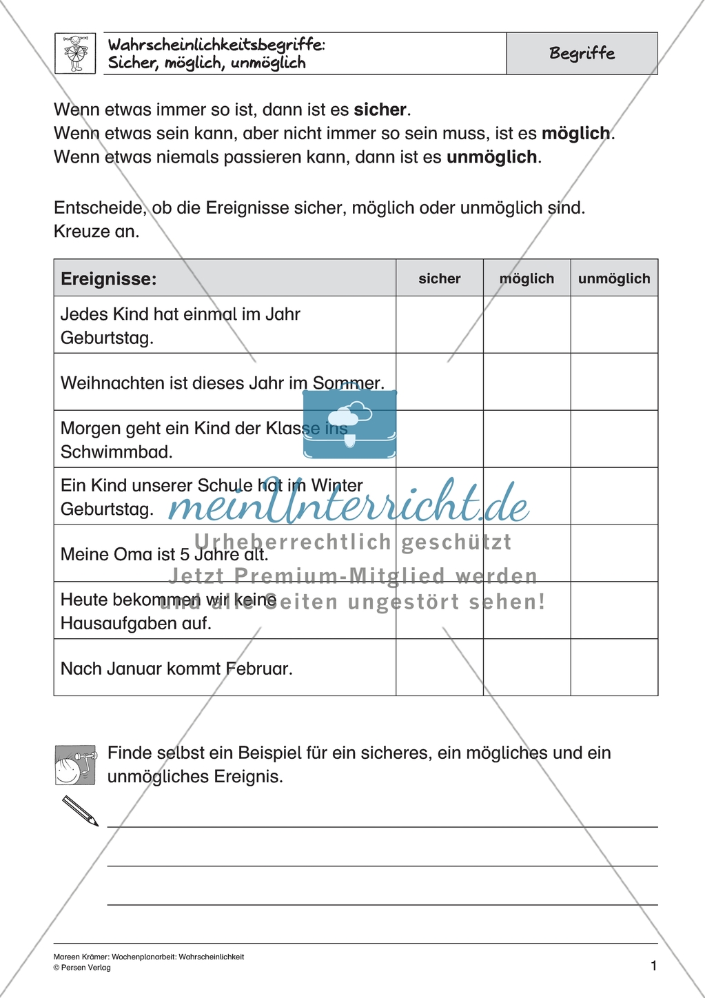 Wahrscheinlichkeitsbegriffe - Einführung Preview 1