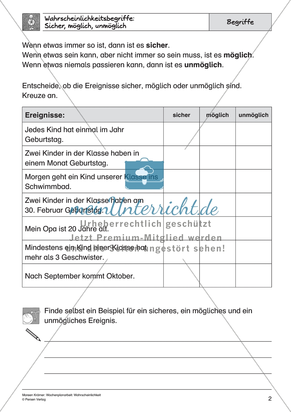 Wahrscheinlichkeitsbegriffe - Einführung Preview 2