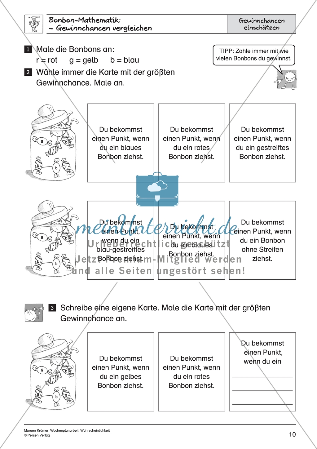 Bonbon-Mathematik - Gewinnchancen vergleichen Preview 1