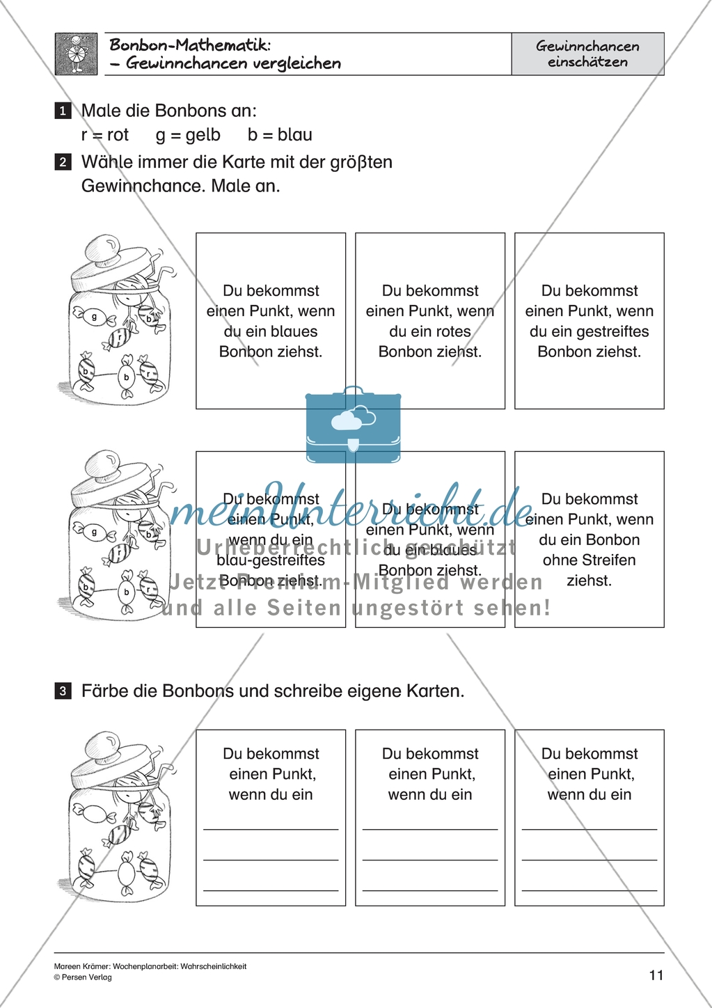 Bonbon-Mathematik - Gewinnchancen vergleichen Preview 2