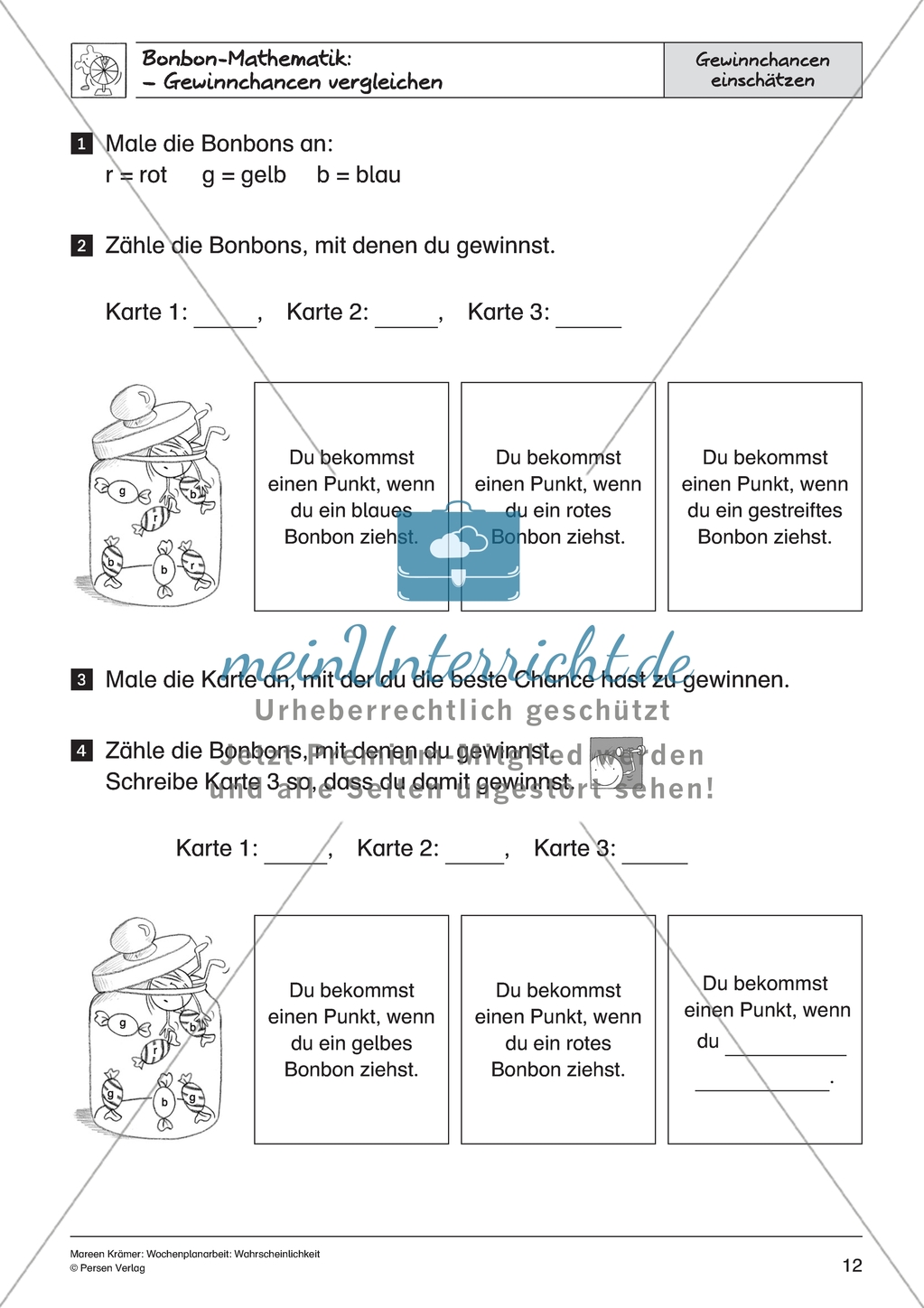 Bonbon-Mathematik - Gewinnchancen vergleichen Preview 3