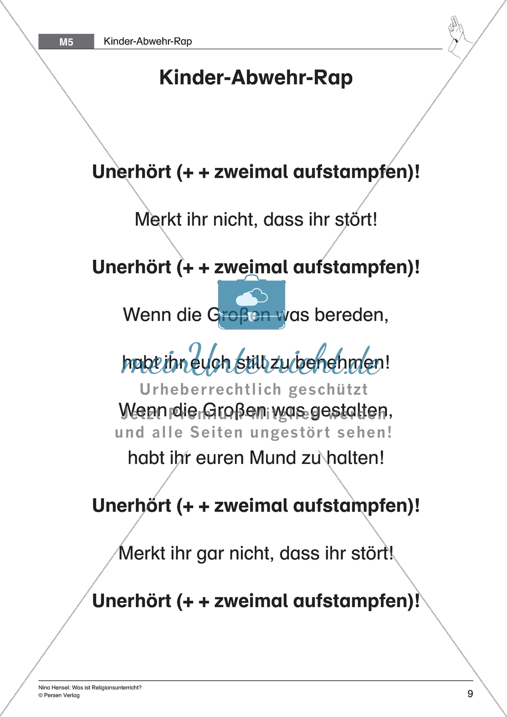 Was ist Religionsunterricht: Kindersegnungen - Du bist zu klein Preview 2