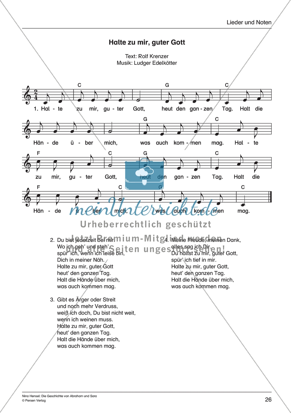 Abraham und Sara - Bilder zur Erstellung des Stundenwegweisers + Lieder Preview 7