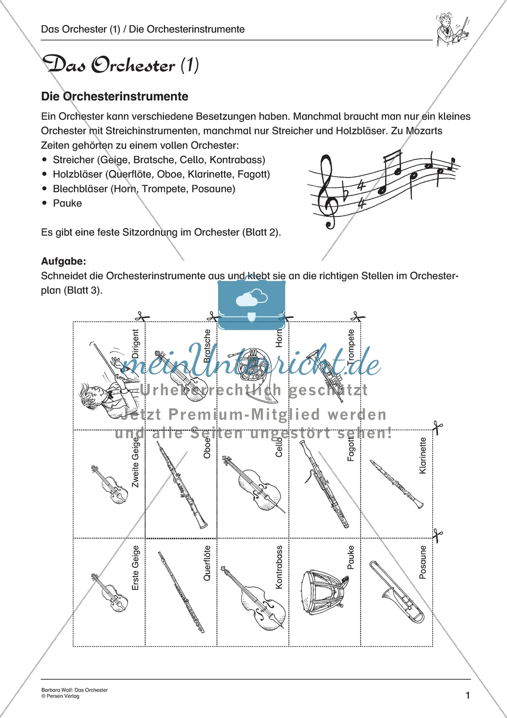 Das Orchester: Instrumente und Sitzordnung Preview 1