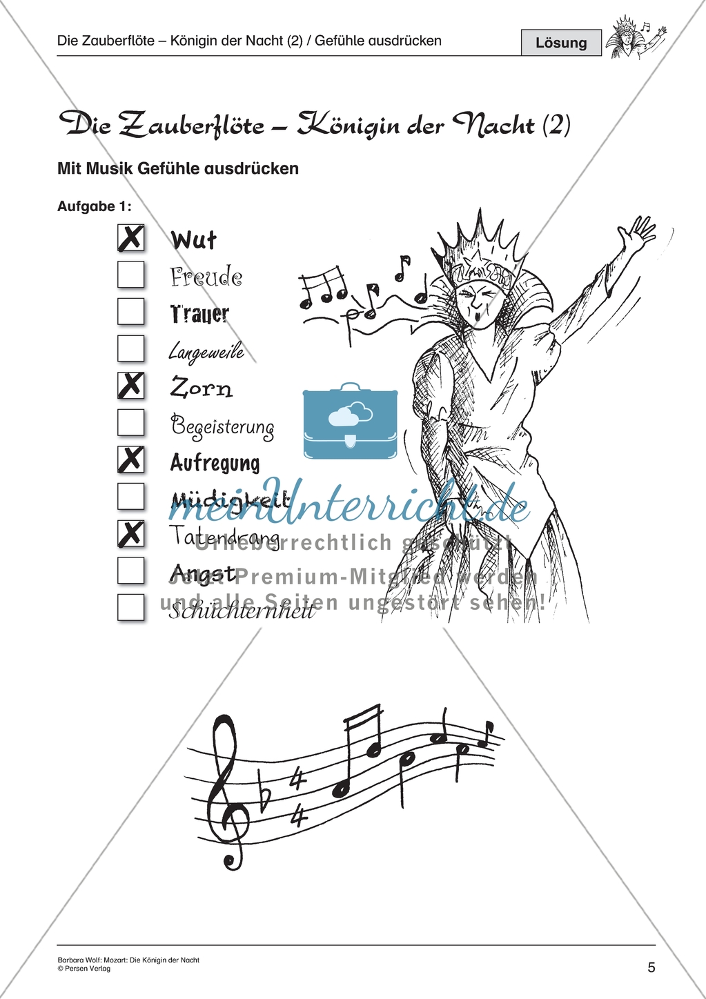 Mozart: Die Königin der Nacht - Die Musik der Arie beschreiben Preview 5