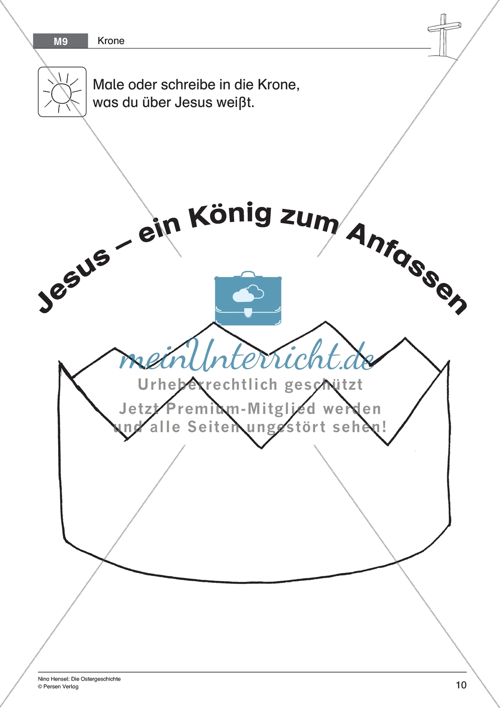 Die Ostergeschichte - Jesus als König: Passende Symbole für Jesus auswählen + Wissen über Jesus visualisieren Preview 3