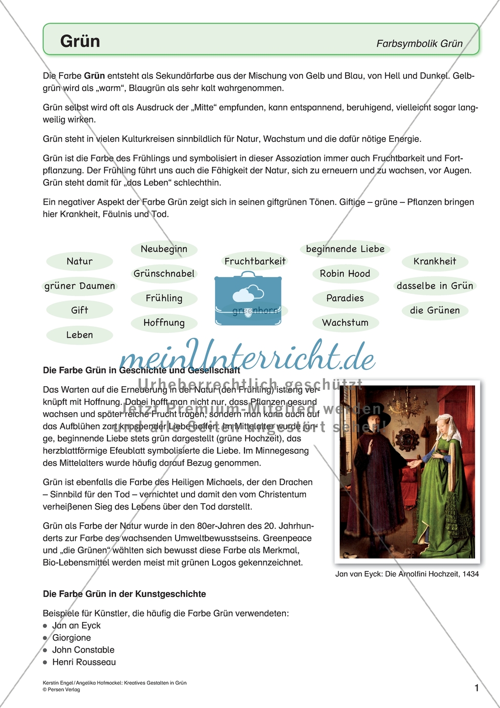 Kreatives Gestalten in Grün: Farbsymbolik Preview 1