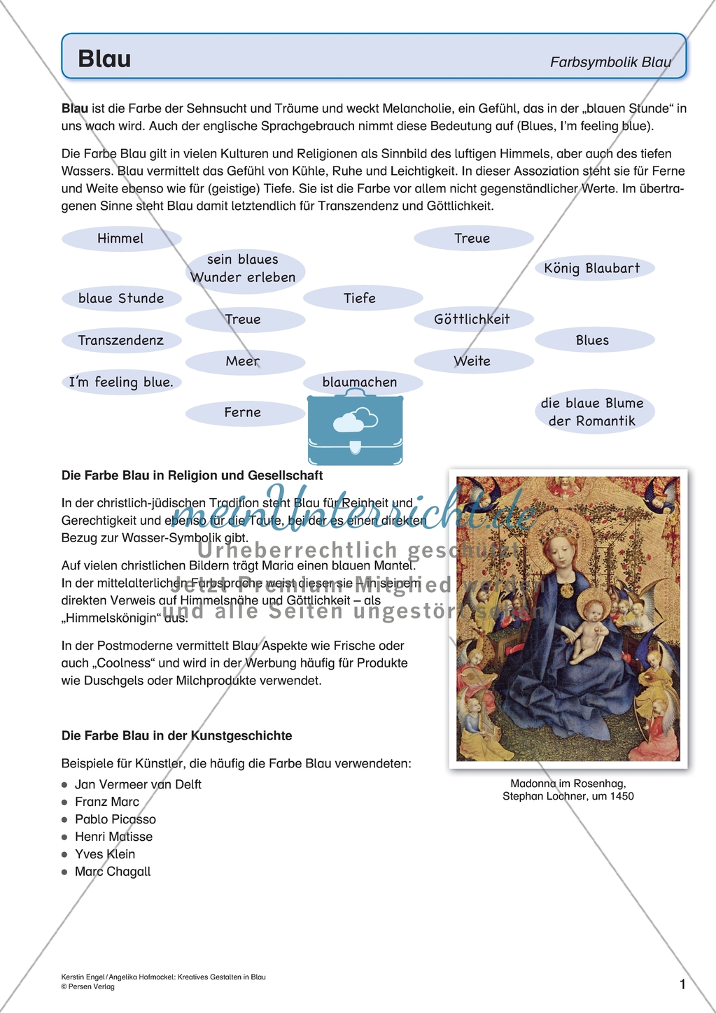 Kreatives Gestalten in Blau: Die Farbsymbolik Preview 1