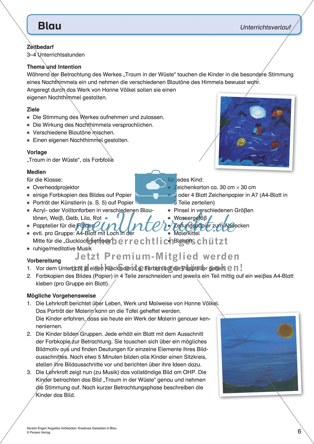 Kreatives Gestalten in Blau: Eine Bildbetrachtung und -beschreibung am Beispiel 'Traum in der Wüste' Preview 4