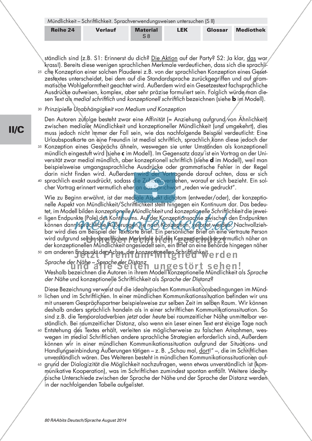 Situative Angemessenheit von Sprachverwendungssituationen: Mündlichkeit - Schriftlichkeit im doppelten Sinne Preview 2