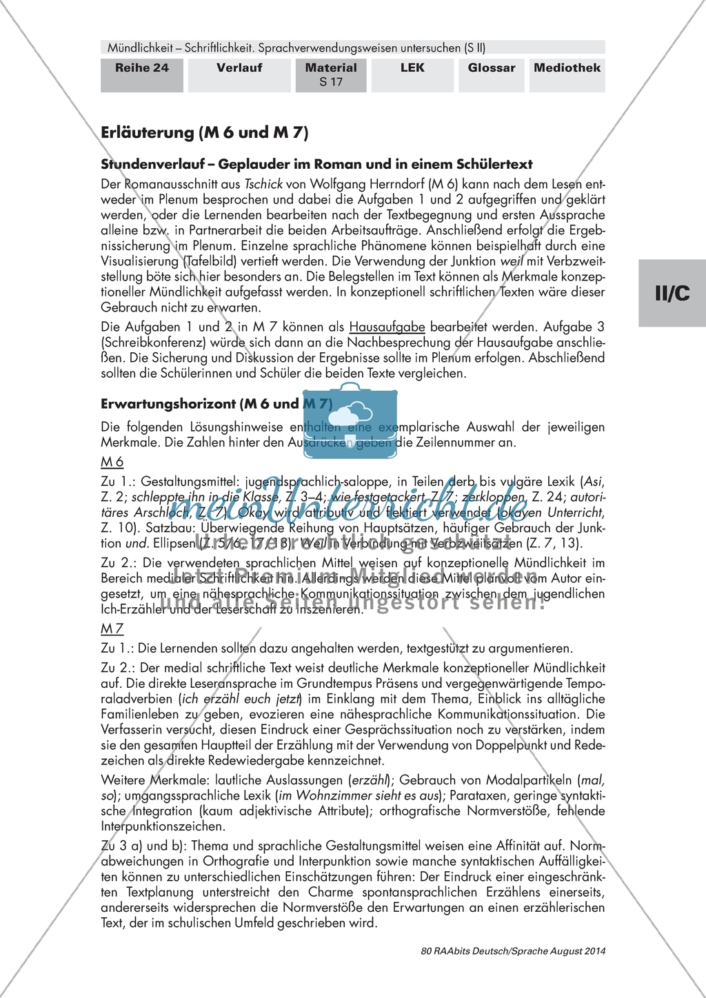 Situative Angemessenheit von Sprachverwendungssituationen: Geplauder in einem Roman und in einem Schülertext Preview 4