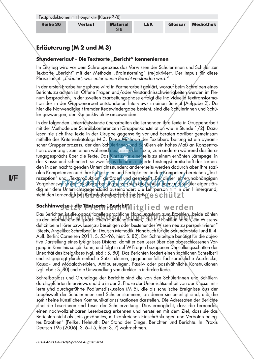 Texproduktion mit Konjunktiv: Die Textsorte Bericht kennenlernen Preview 3