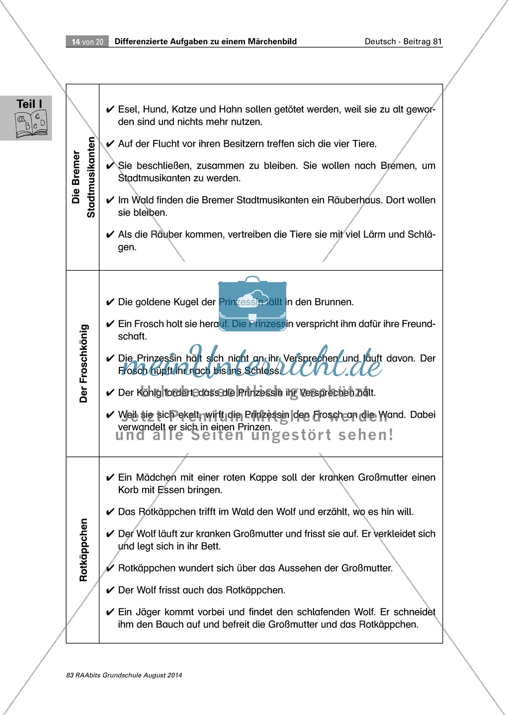 Differenzierte Aufgaben zu einem Märchenbild - Schulung der Schreibkompetenz Preview 6