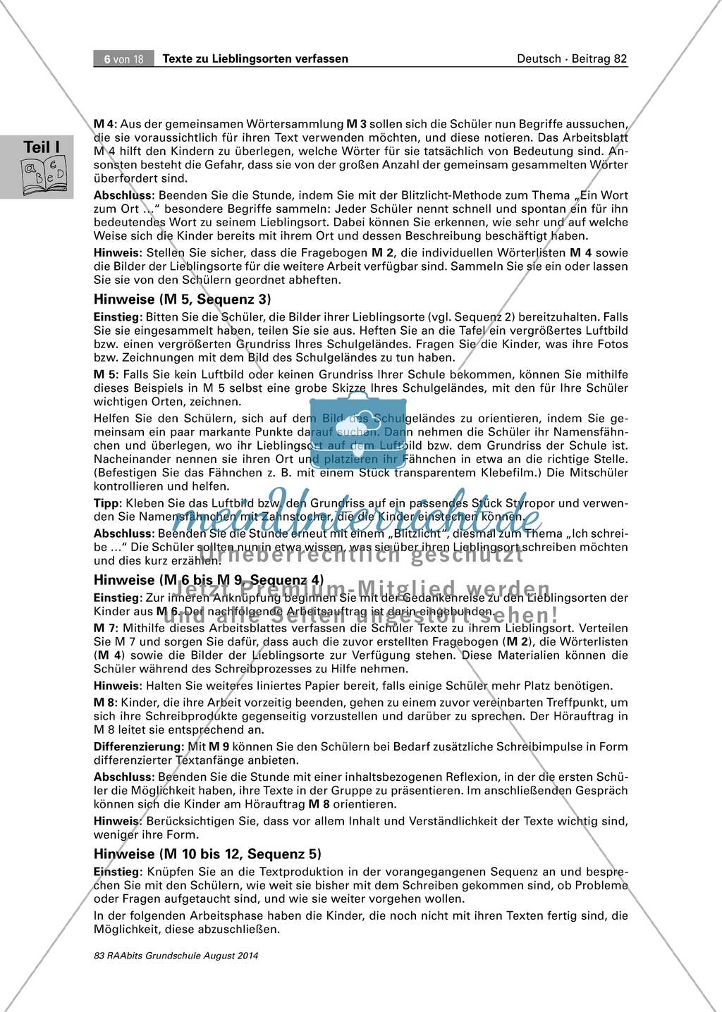 Texte zu Lieblingsorten verfassen - Anlegen einer Wörtersammlung Preview 2