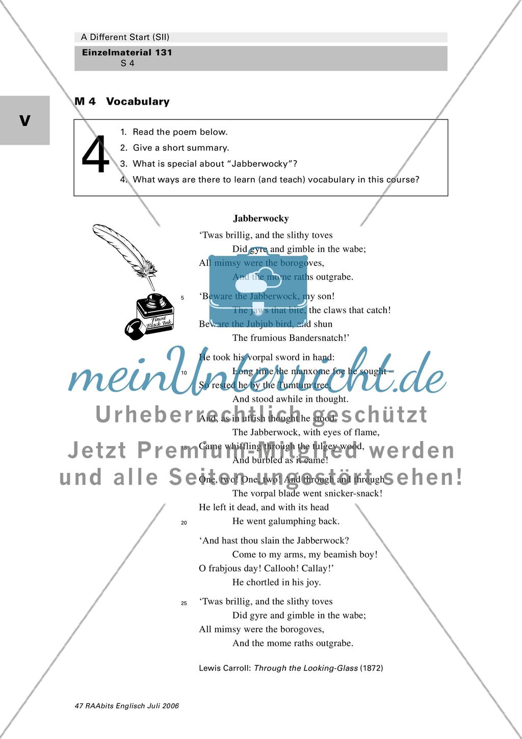 A Different Start – Eine Stationenrallye als Einführung in einen Oberstufenkurs (S II) Preview 4