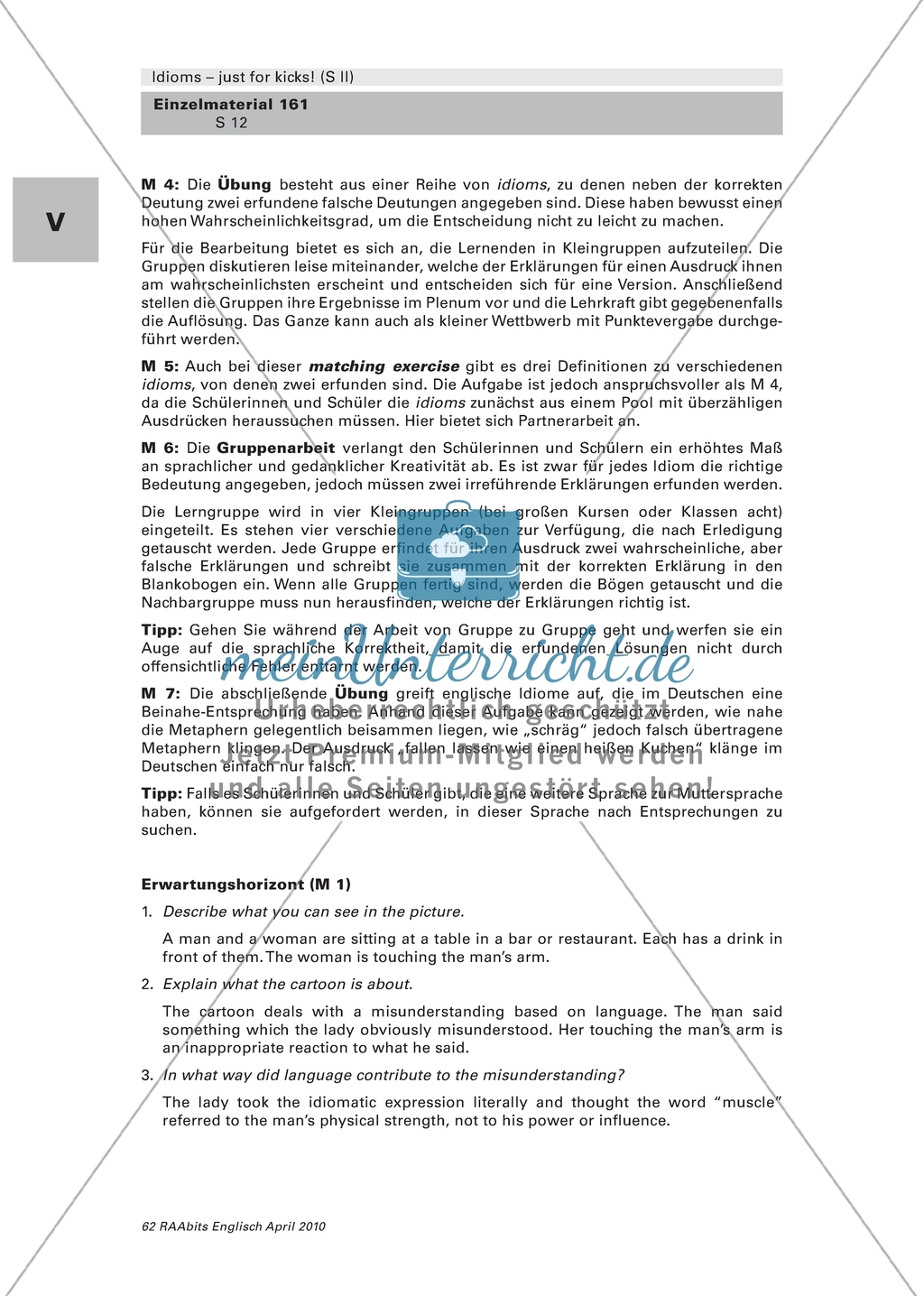 Idioms: One language but two interpretations Preview 2