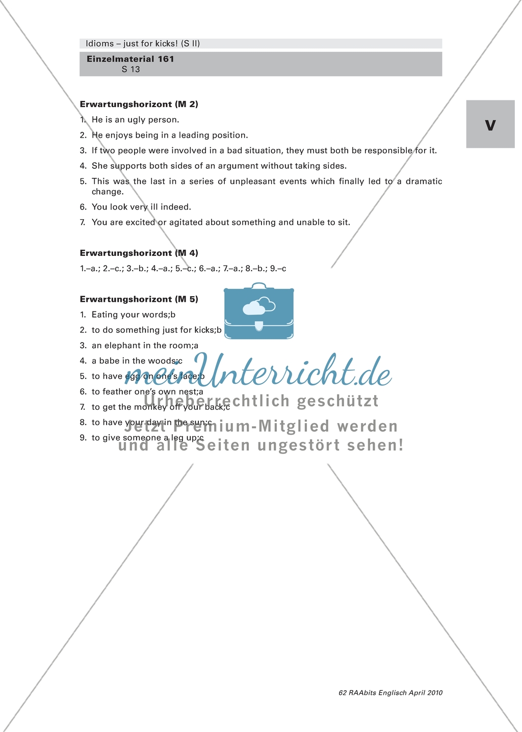 Idioms: Finding definitions Preview 2