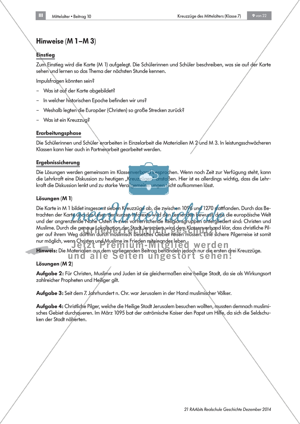 Kreuzzüge: Das Aufkommen der Kreuzzüge untersuchen Preview 4