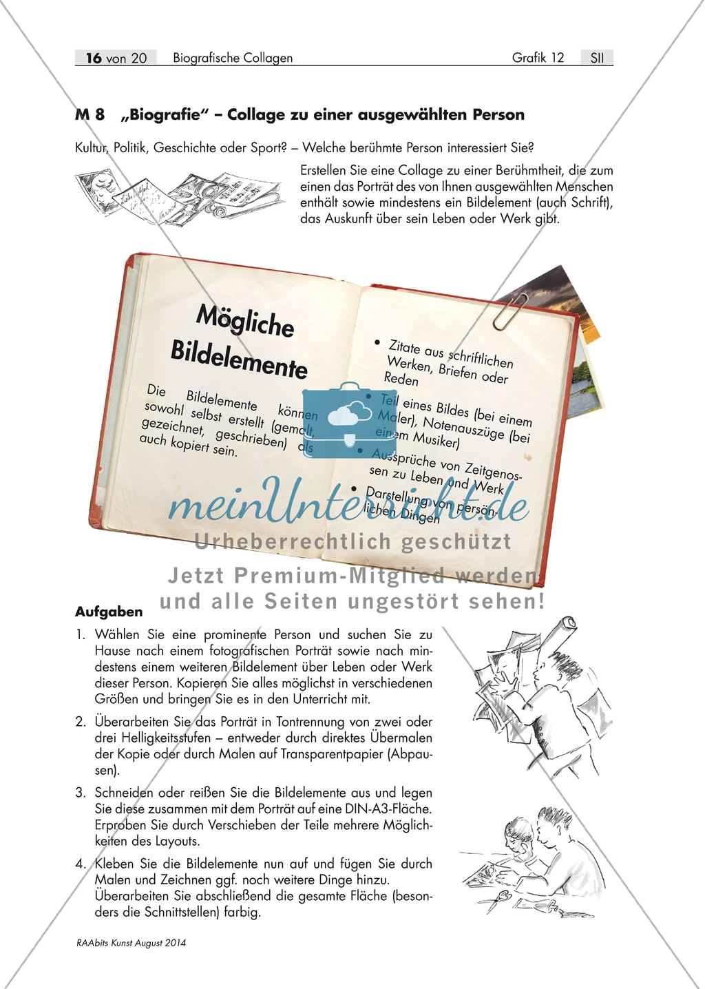 Biografie: Collage zu einer ausgewählten Person Preview 1