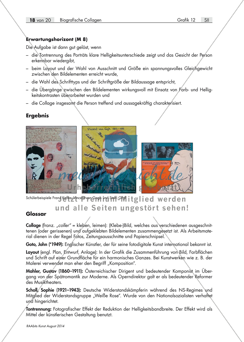 Biografie: Collage zu einer ausgewählten Person Preview 3