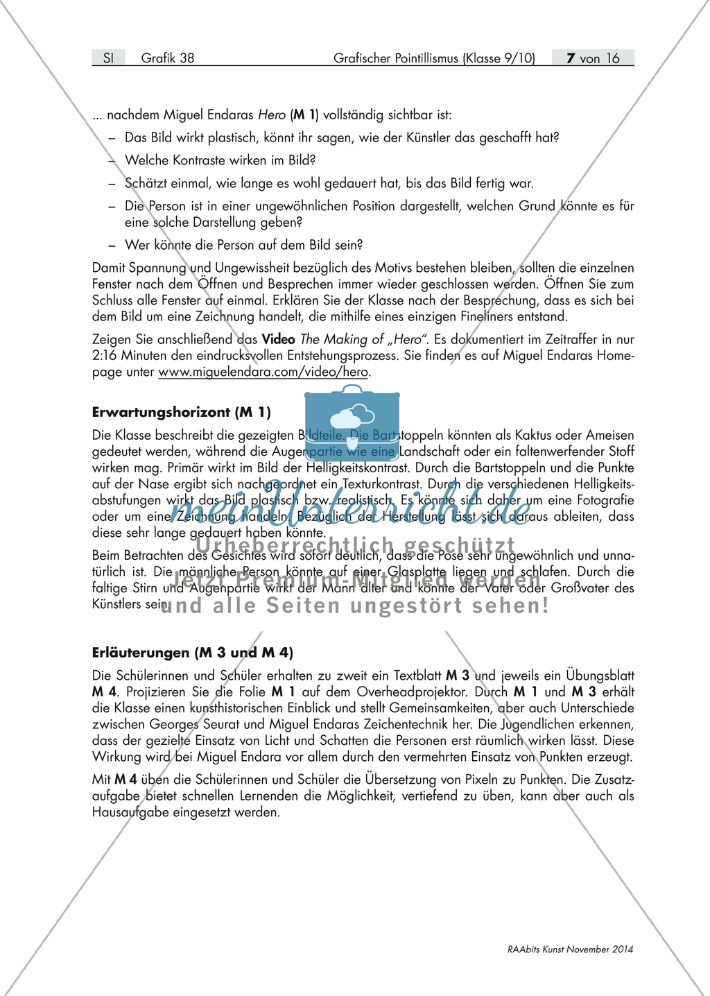 Werkbetrachtung am Beispiel