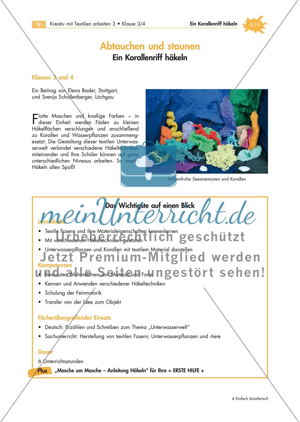 Abtauchen und staunen – Ein Korallenriff häkeln Preview 1