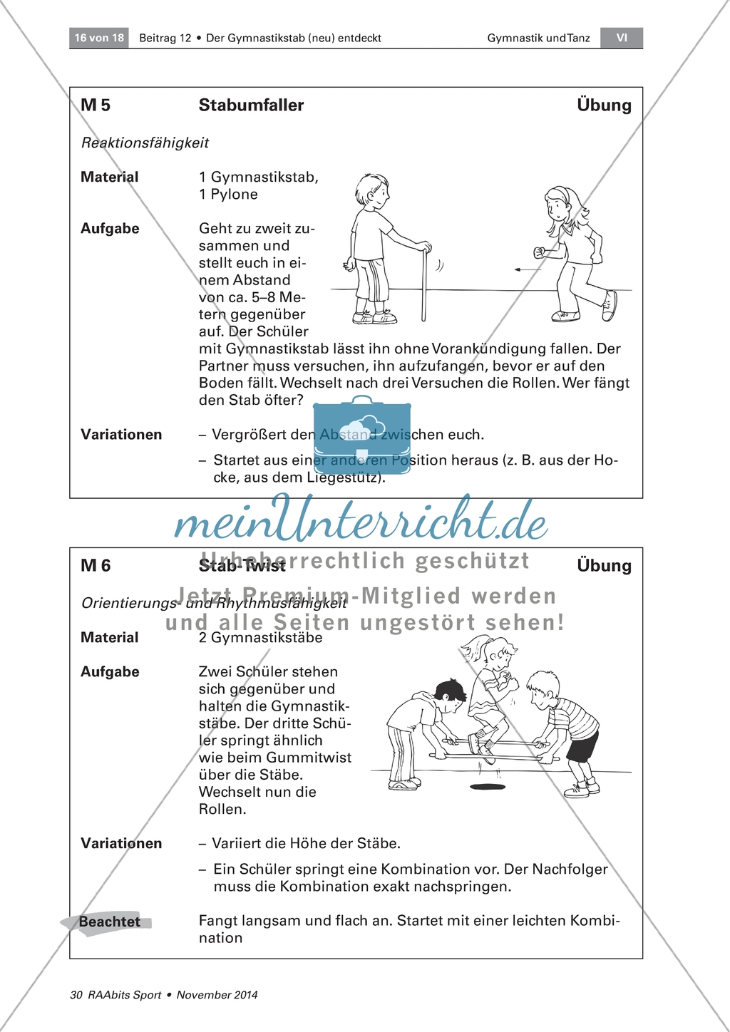 Der Gymnastikstab als Sportgerät: Koordinationstraining Preview 6