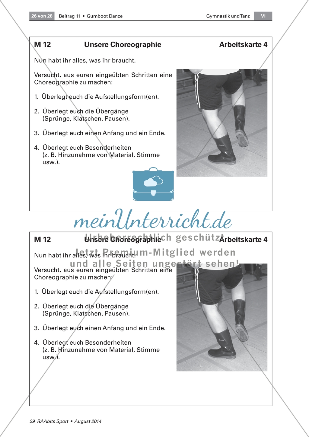 Gumboot Dance: Eine Choreographie entwickeln und zusammensetzen Preview 8