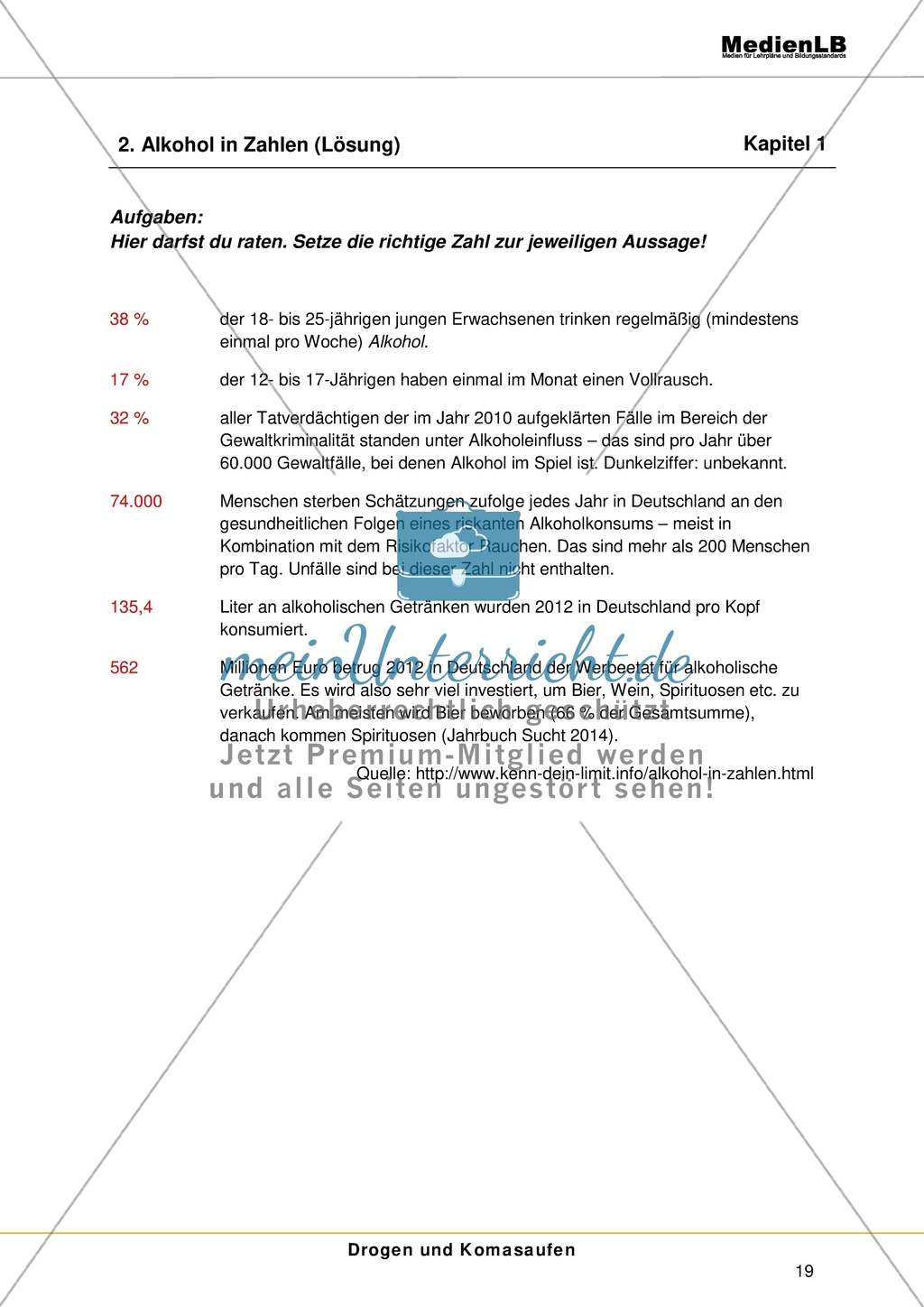 Arbeitsblätter zum Thema