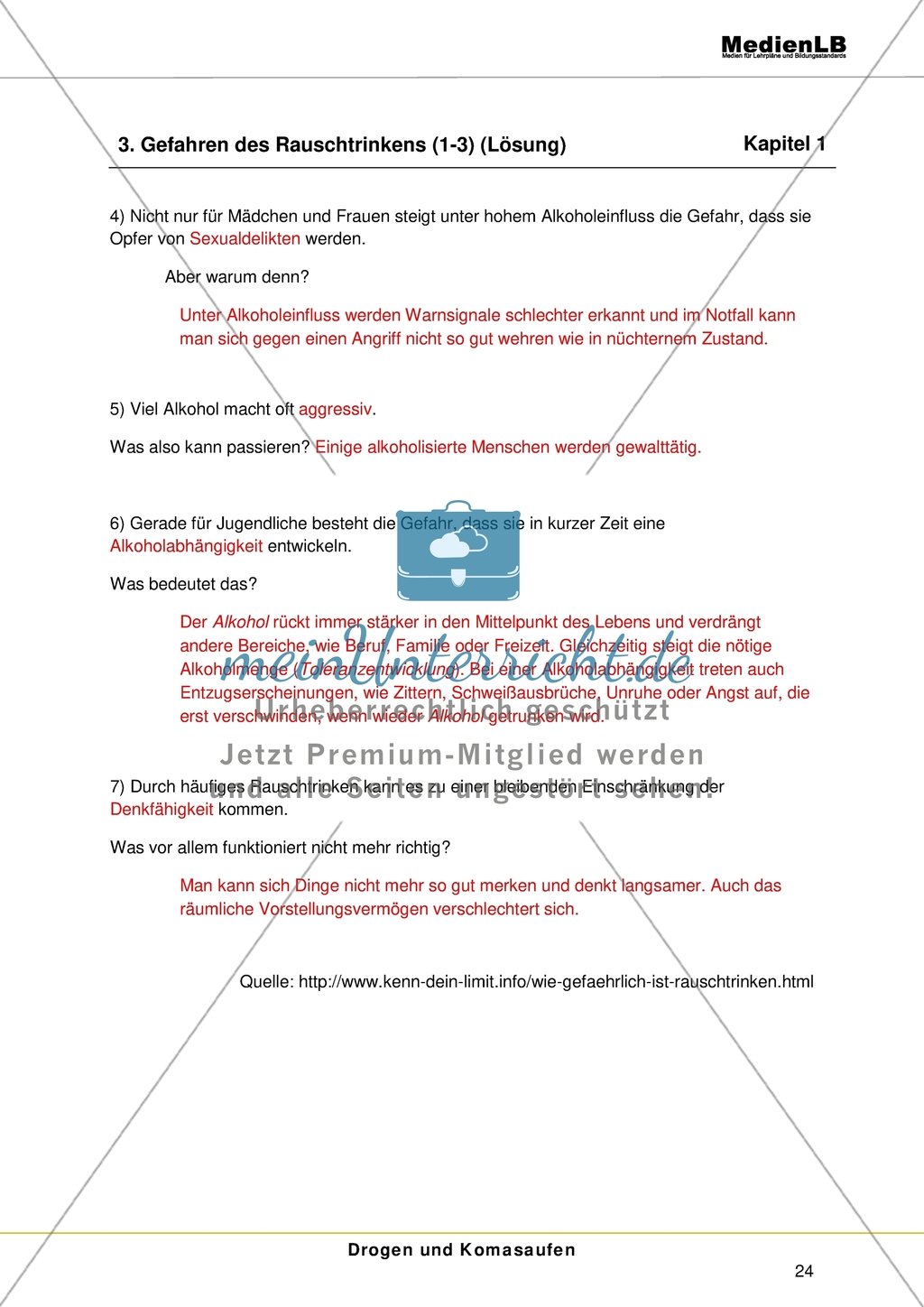 Arbeitsblätter zum Thema
