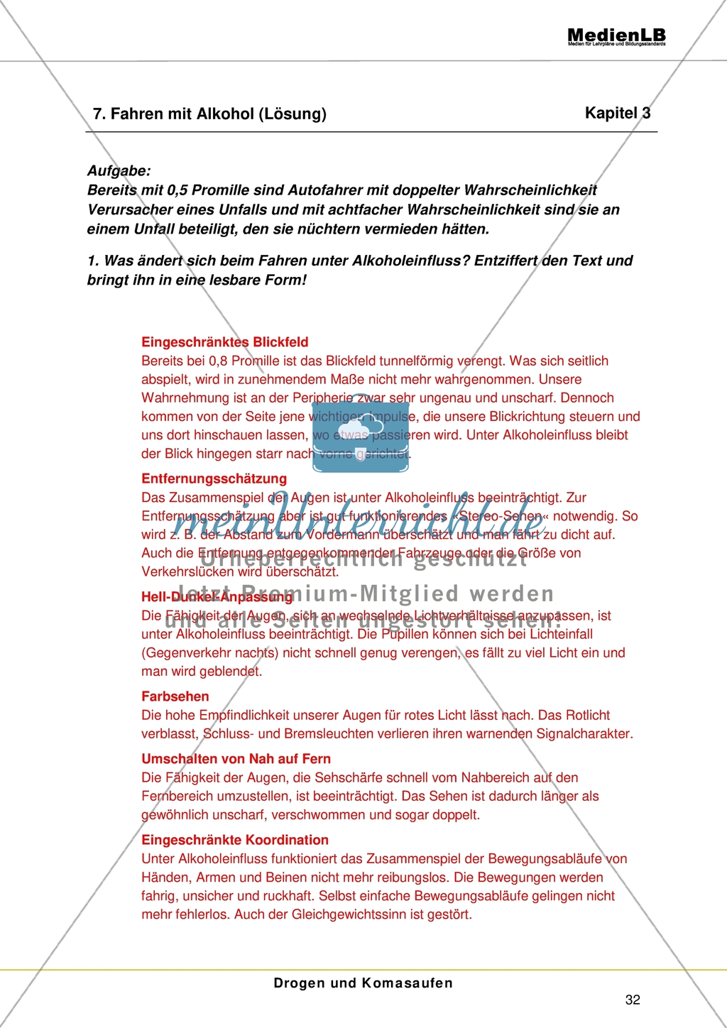Arbeitsblätter zum Thema