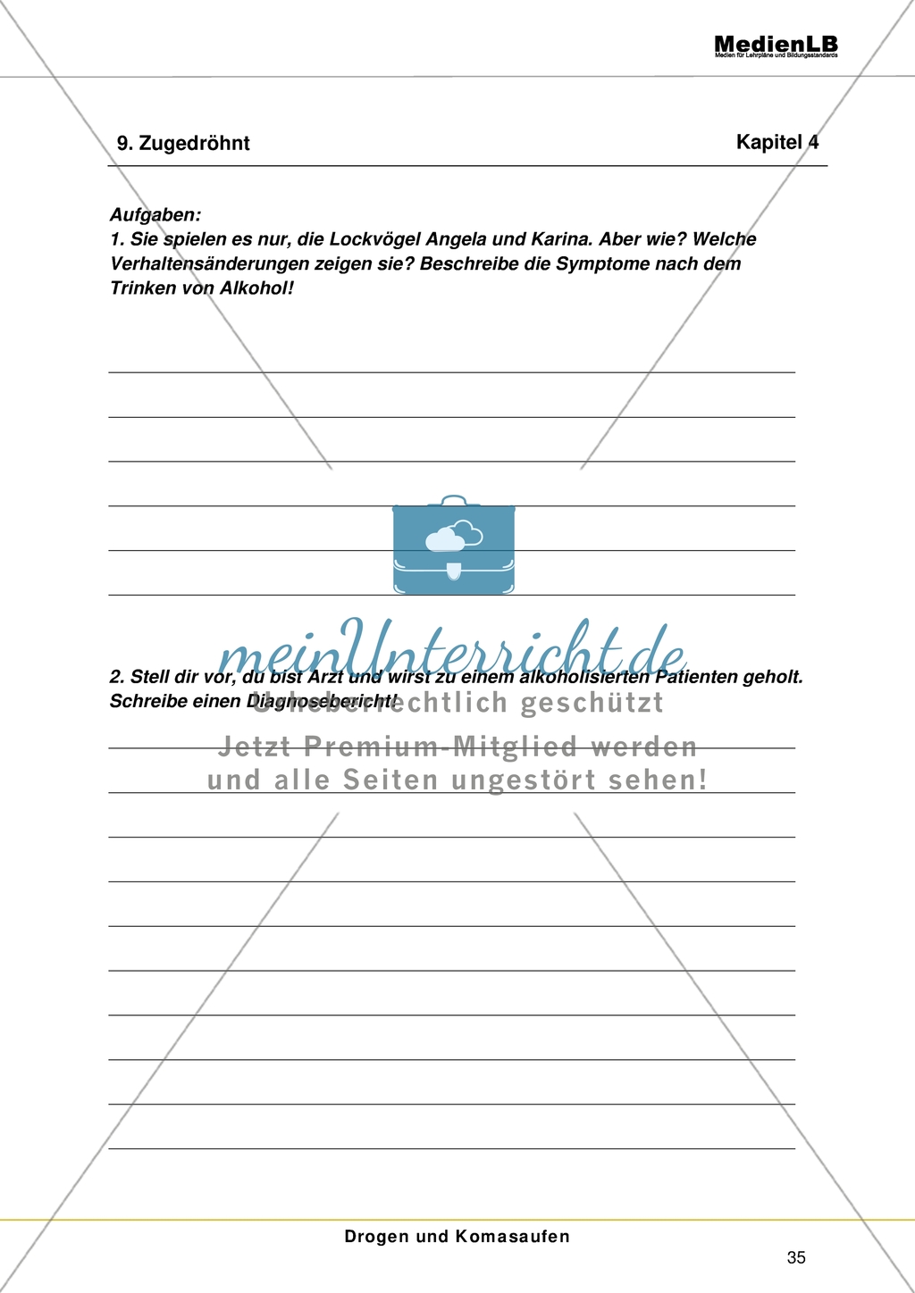 Arbeitsblätter zum Thema