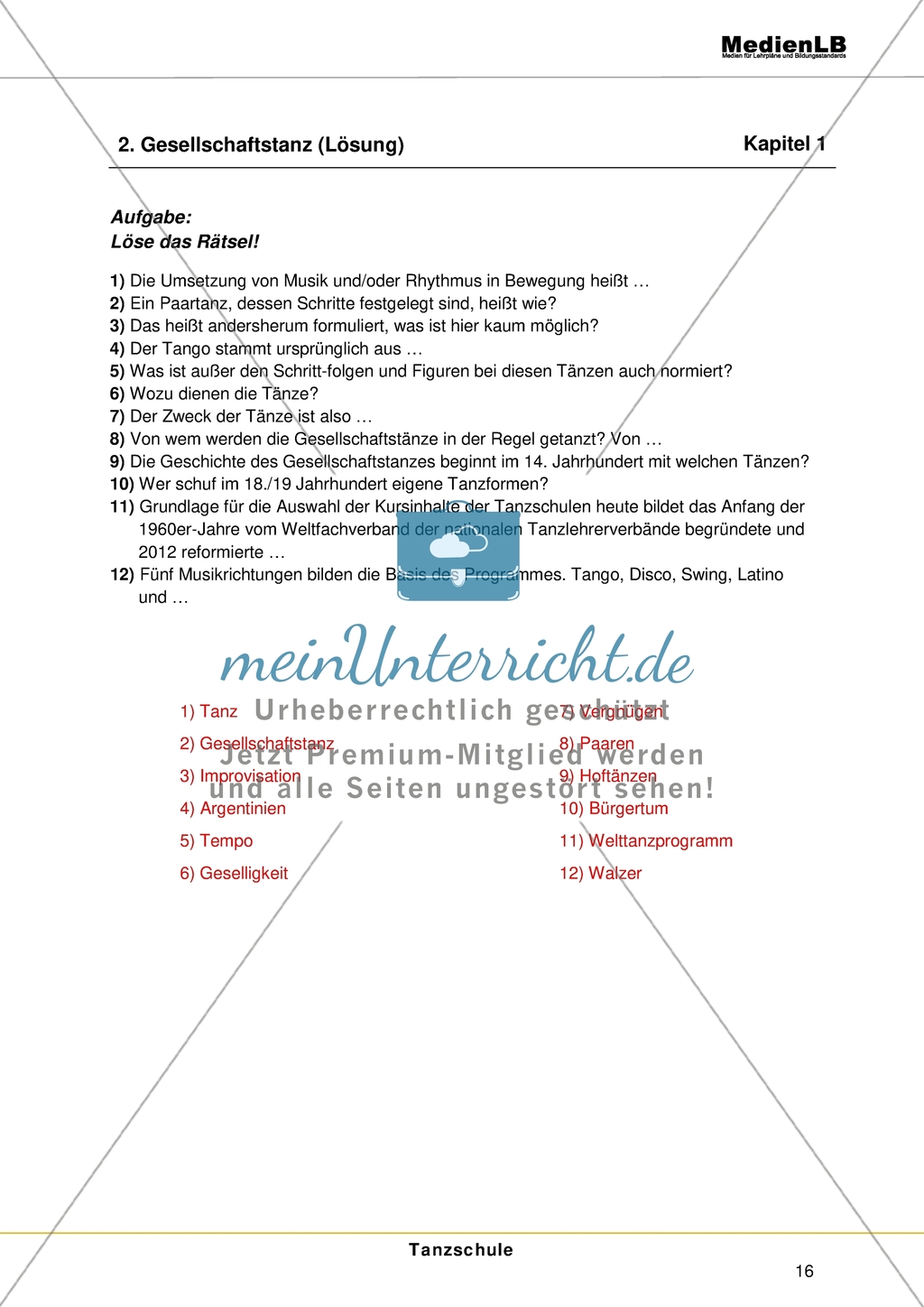 Tanzschule: Gesellschaftstanz und Tanzarten Preview 2