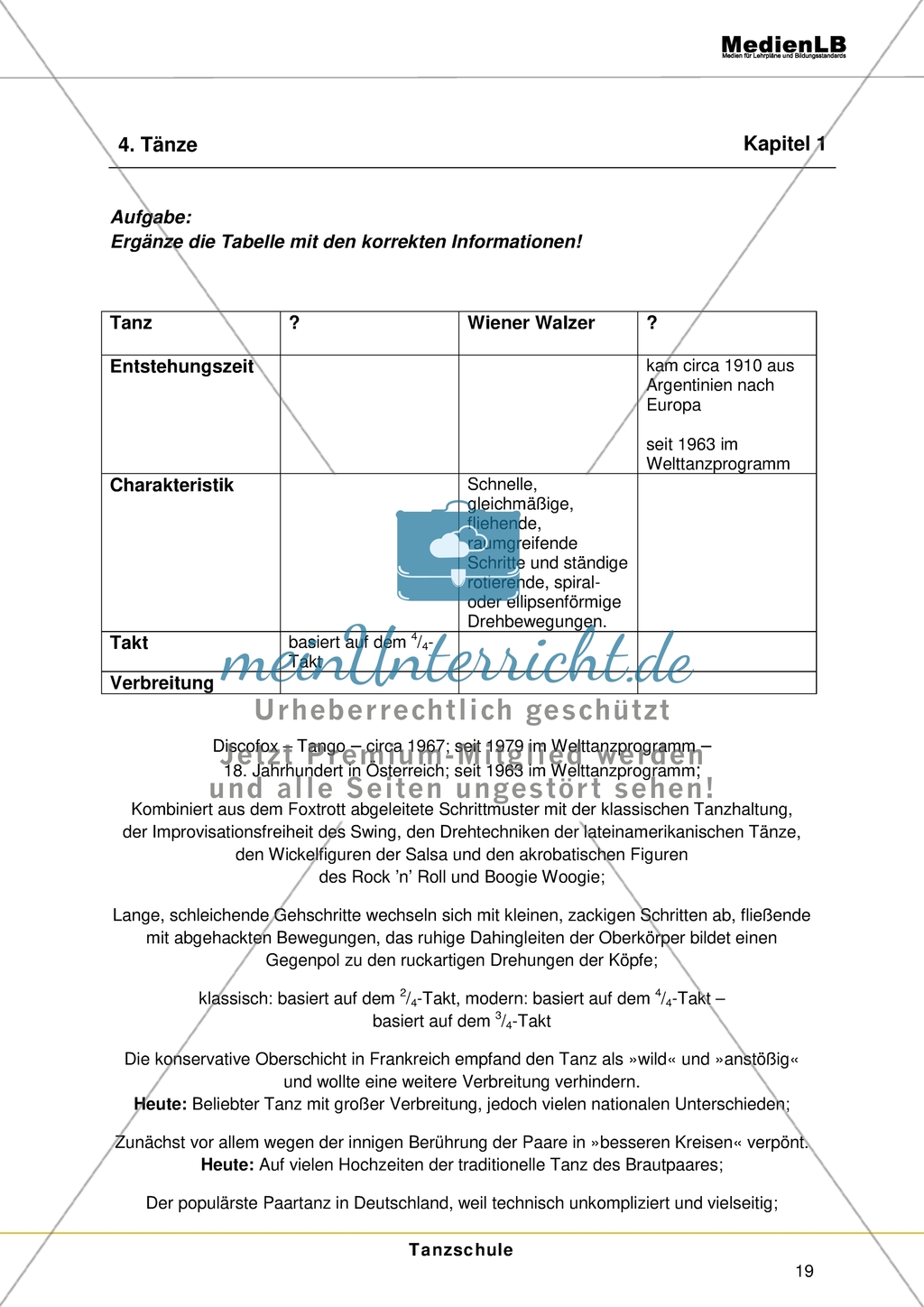 Tanzschule: Gesellschaftstanz und Tanzarten Preview 5