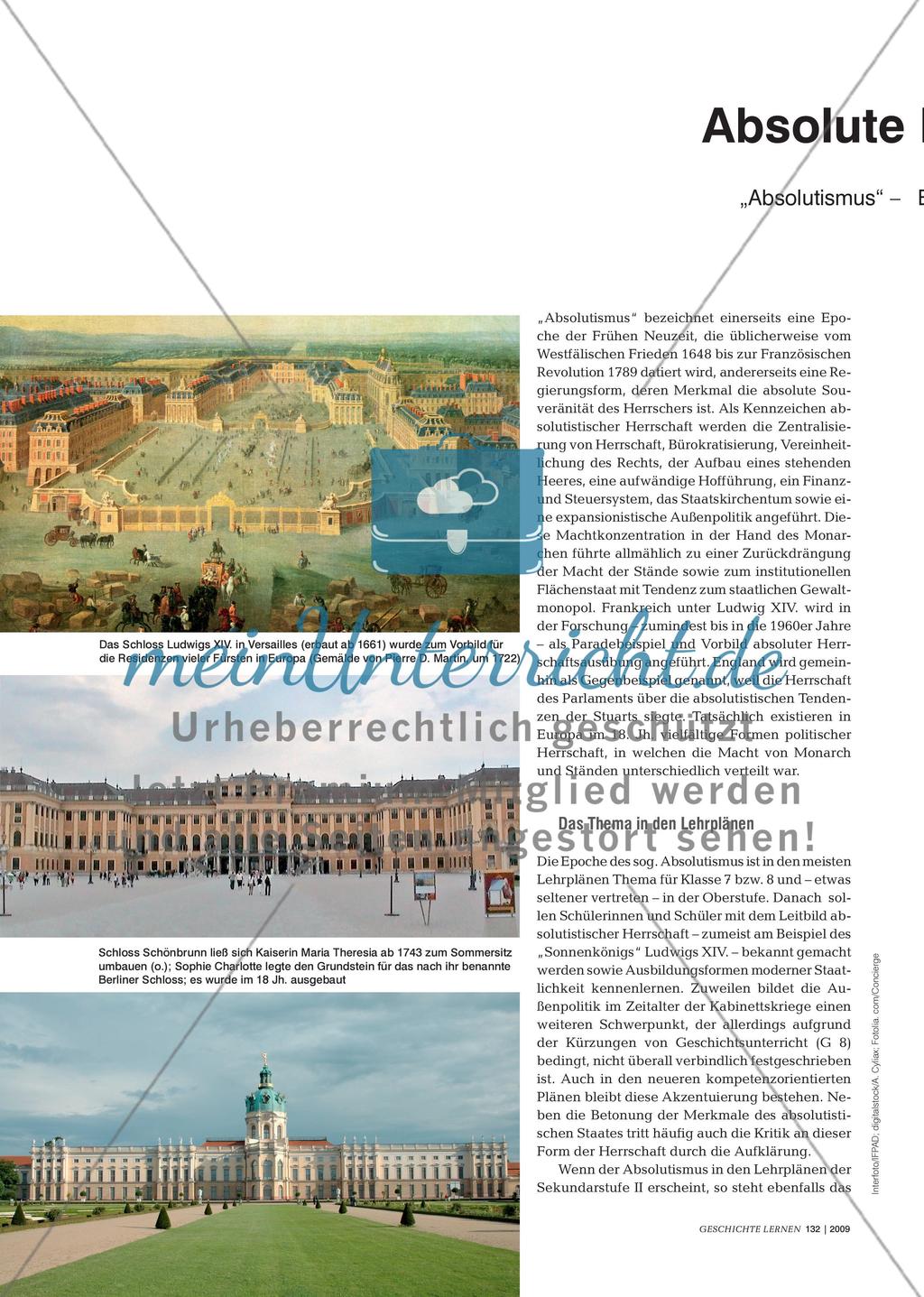 Absolutismus: Fachdidaktische und fachwissenschaftliche Aspekte Preview 1