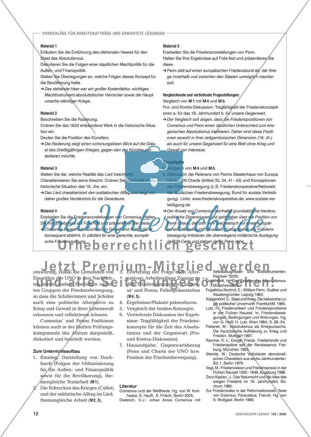 Friedensdenker im Absolutismus: Johann Amos Comenius und William Penn Preview 3
