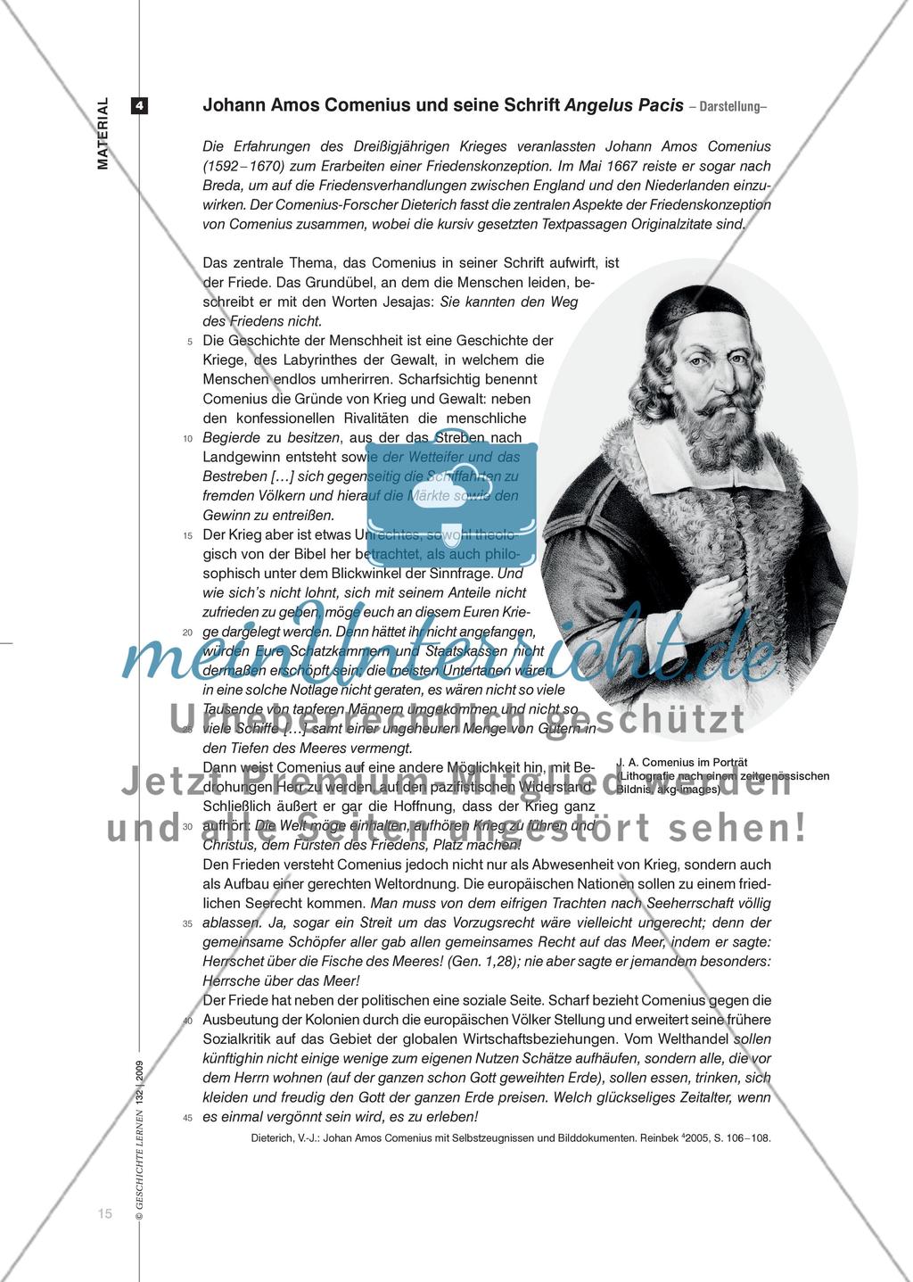 Friedensdenker im Absolutismus: Johann Amos Comenius und William Penn Preview 6