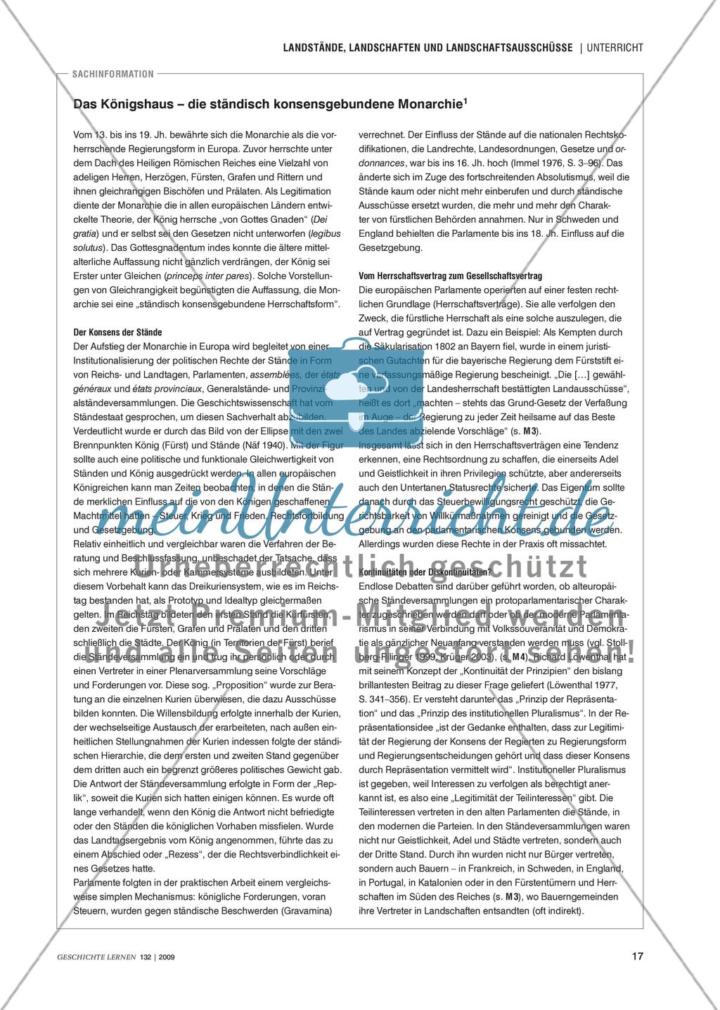 Landstände, Landschaften und Landschaftsausschüsse: Ständische Mitbestimmung im Absolutismus Preview 2