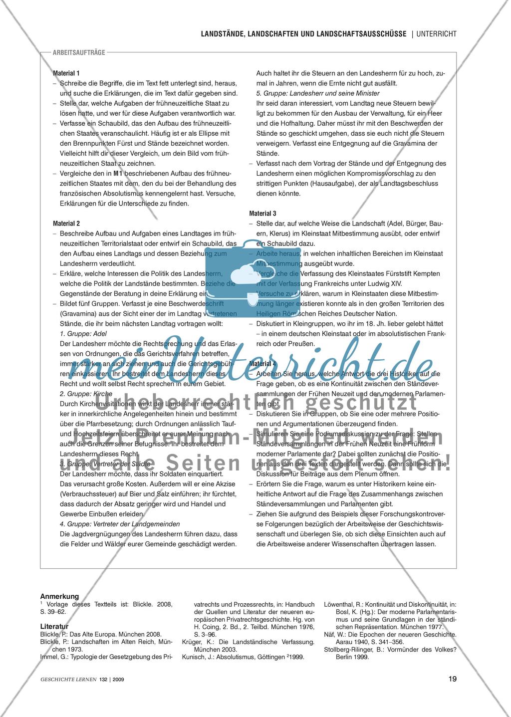 Landstände, Landschaften und Landschaftsausschüsse: Ständische Mitbestimmung im Absolutismus Preview 4