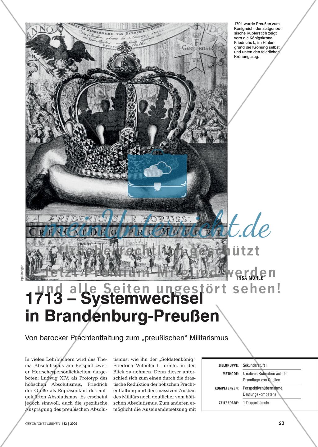 Von barocker Prachtentfaltung zum „preußischen“ Militarismus Preview 1