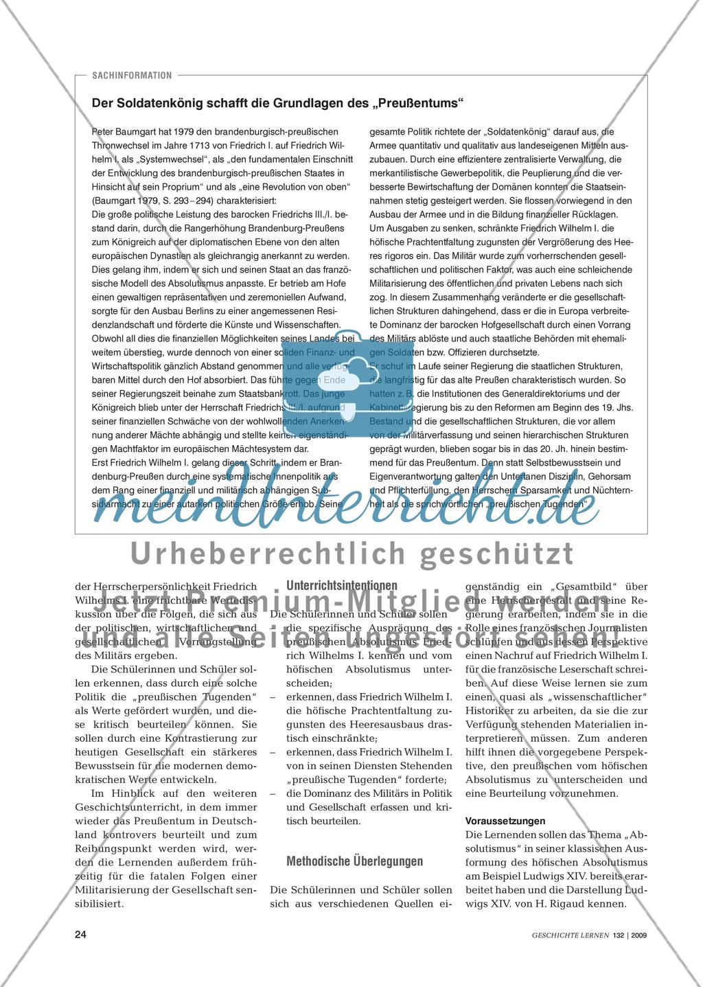 Von barocker Prachtentfaltung zum „preußischen“ Militarismus Preview 2
