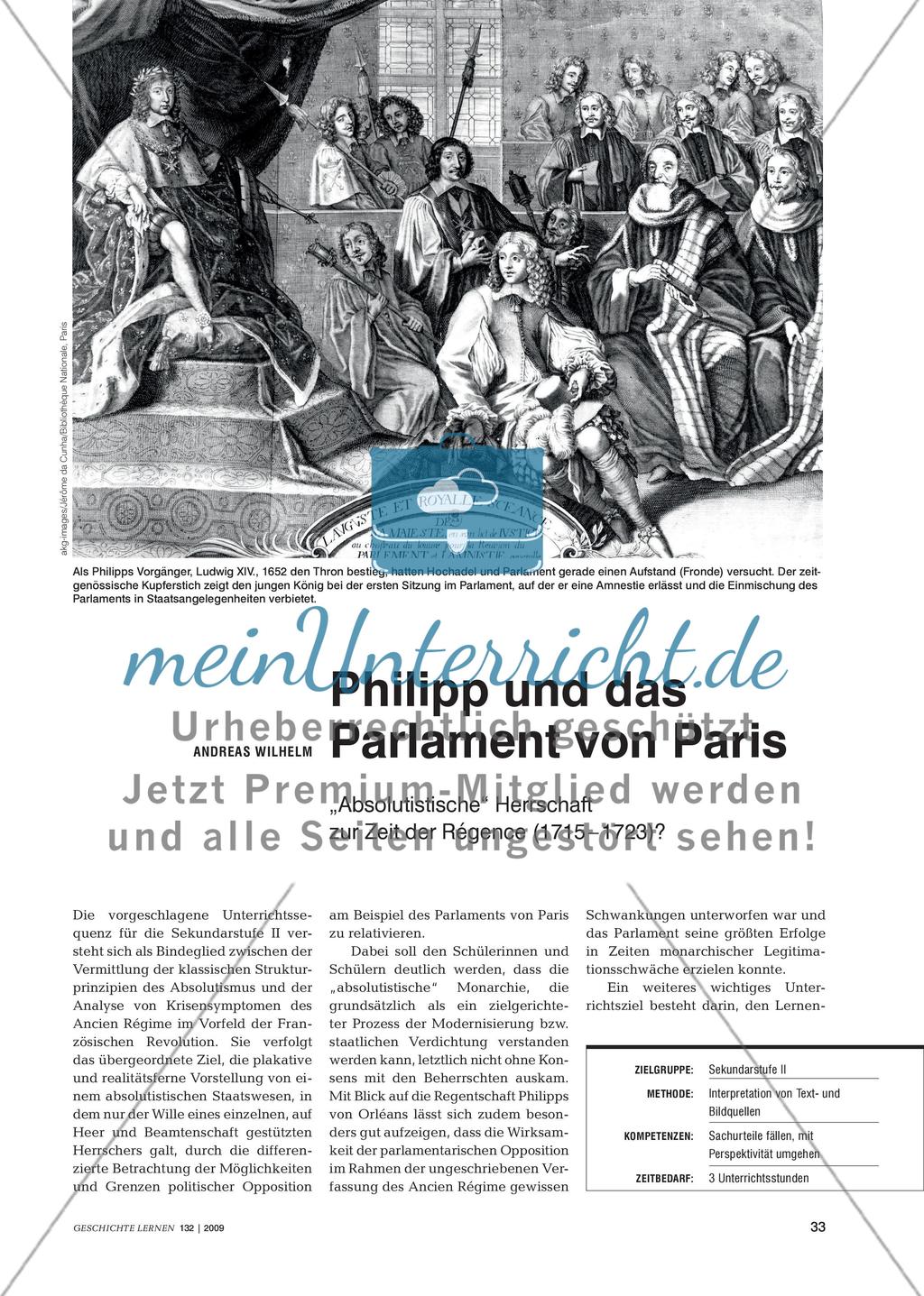 Das System der Polysynodie im französischen Ancien Régime Preview 1