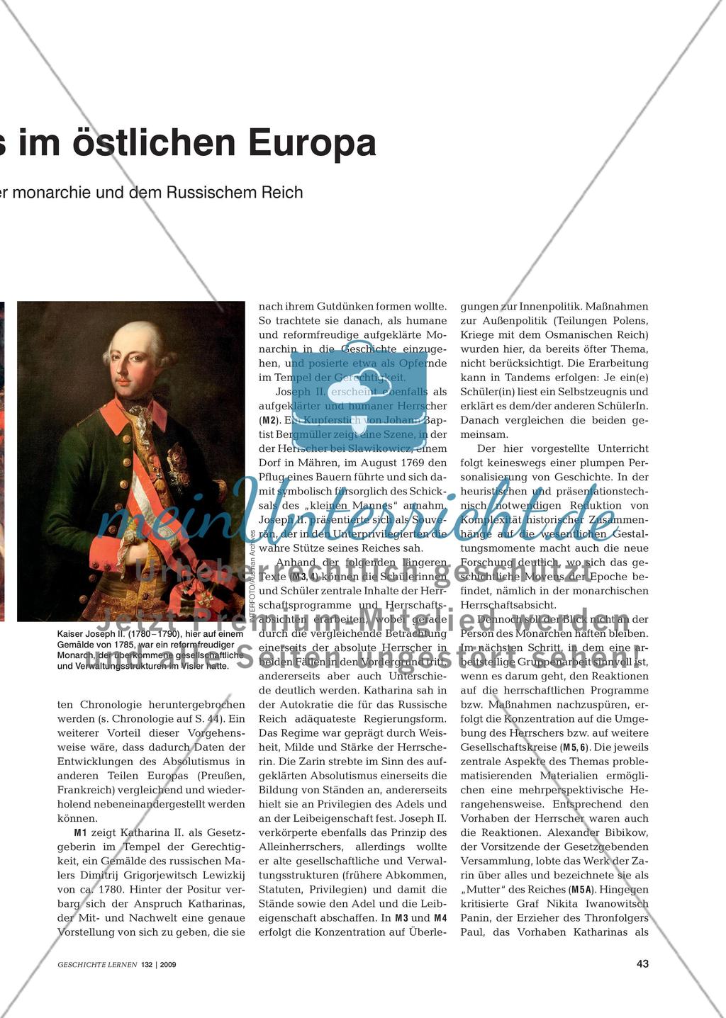 Aufgeklärter Absolutismus im östlichen Europa: Ein historischer Vergleich zwischen der Habsburgermonarchie und dem Russischem Reich Preview 2