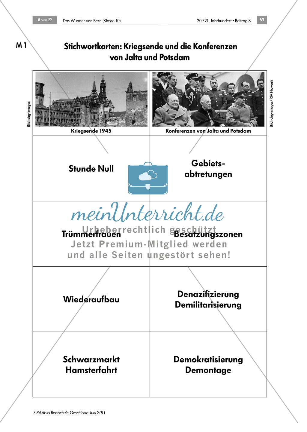 Vorwissen Nachkriegszeit:Stichwortkarten Preview 1