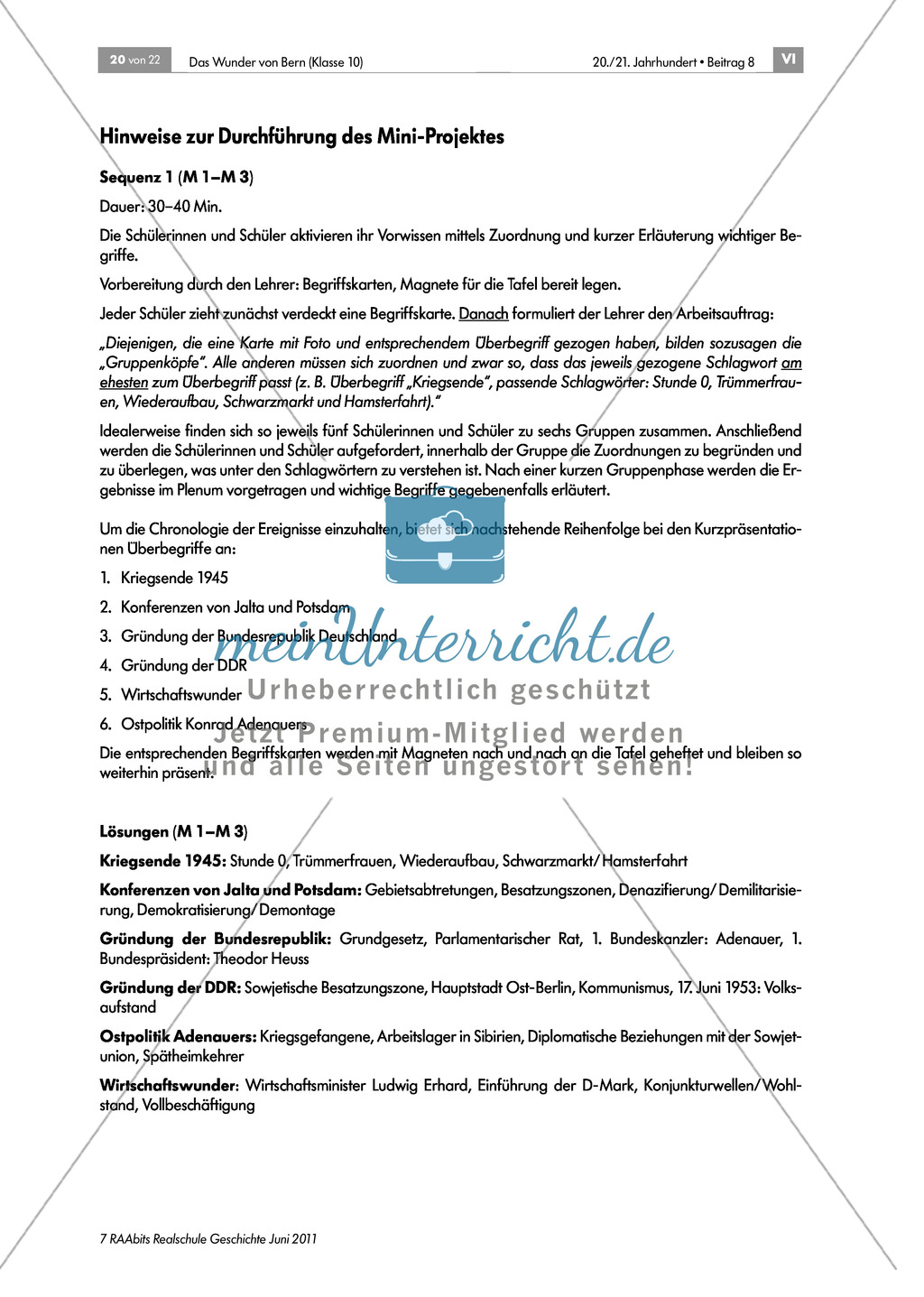 Vorwissen Nachkriegszeit:Stichwortkarten Preview 4