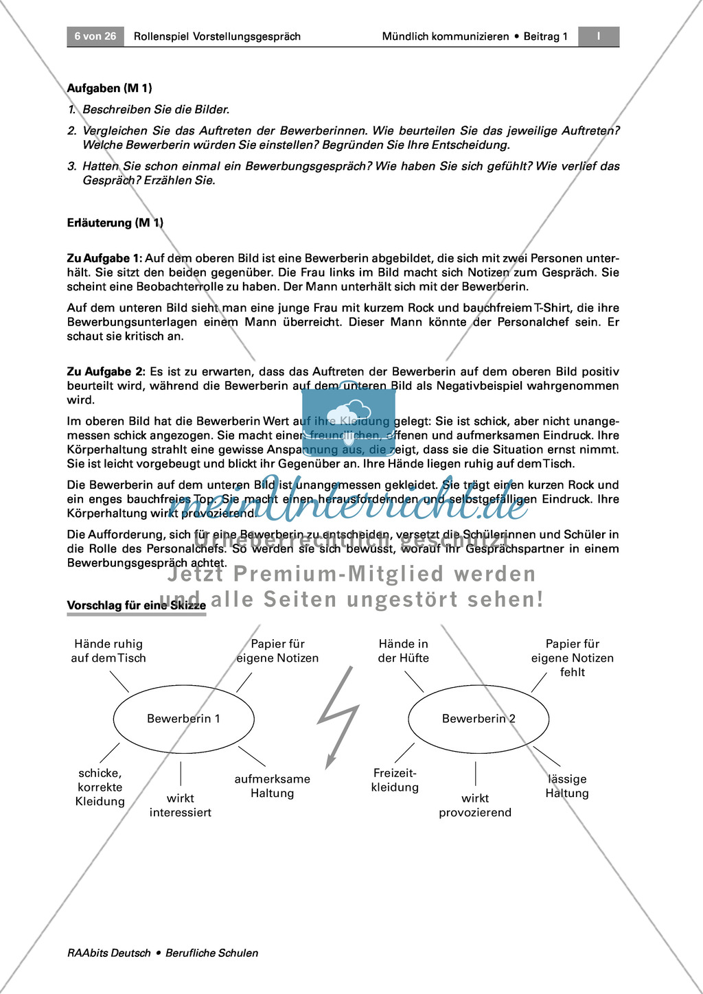 Thema Bewerbung: Lebenslauf und Anschreiben zielorientiert, überzeugend und formal korrekt verfassen Preview 2